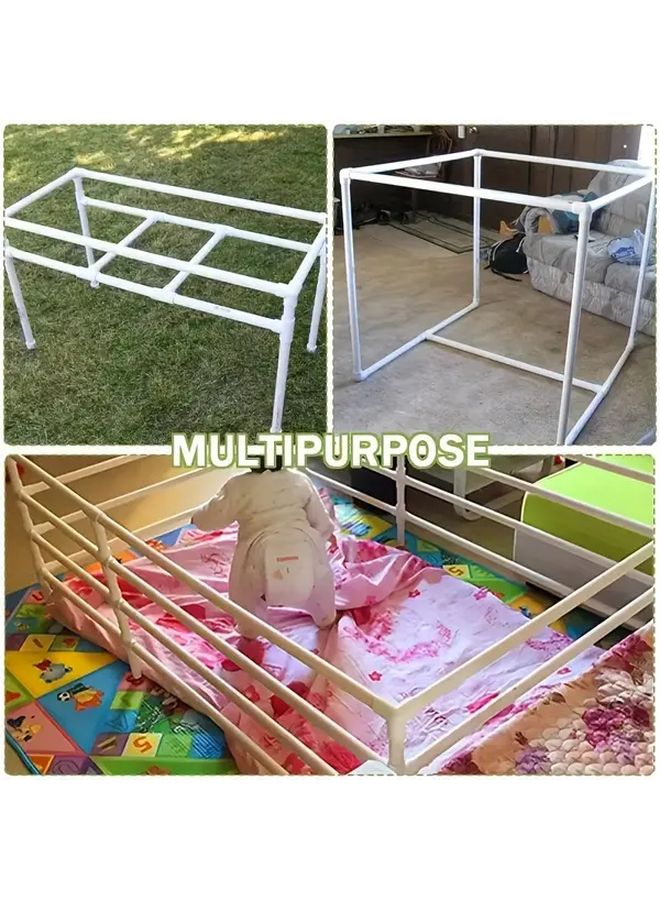 DN15 PVC مجموعة تركيب أنابيب إمداد المياه البلاستيكية 4 قطع 3D خمسة اتجاهات أربعة اتجاهات رفوف زاوية مقاومة للحريق مقاومة للتآكل قابلة للطلاء - Image 2