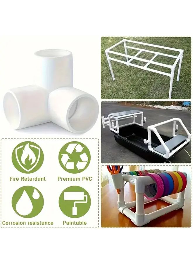 DN15 PVC مجموعة تركيب أنابيب إمداد المياه البلاستيكية 4 قطع 3D خمسة اتجاهات أربعة اتجاهات رفوف زاوية مقاومة للحريق مقاومة للتآكل قابلة للطلاء - Image 3