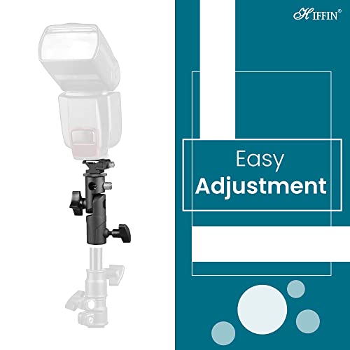 HIFFIN® Branded E Type Camera Flash Speedlite Mount Swivel Light Stand Bracket with Umbrella Reflector Holder Compatible DSLR Flashes Studio Light LED Light - Image 4
