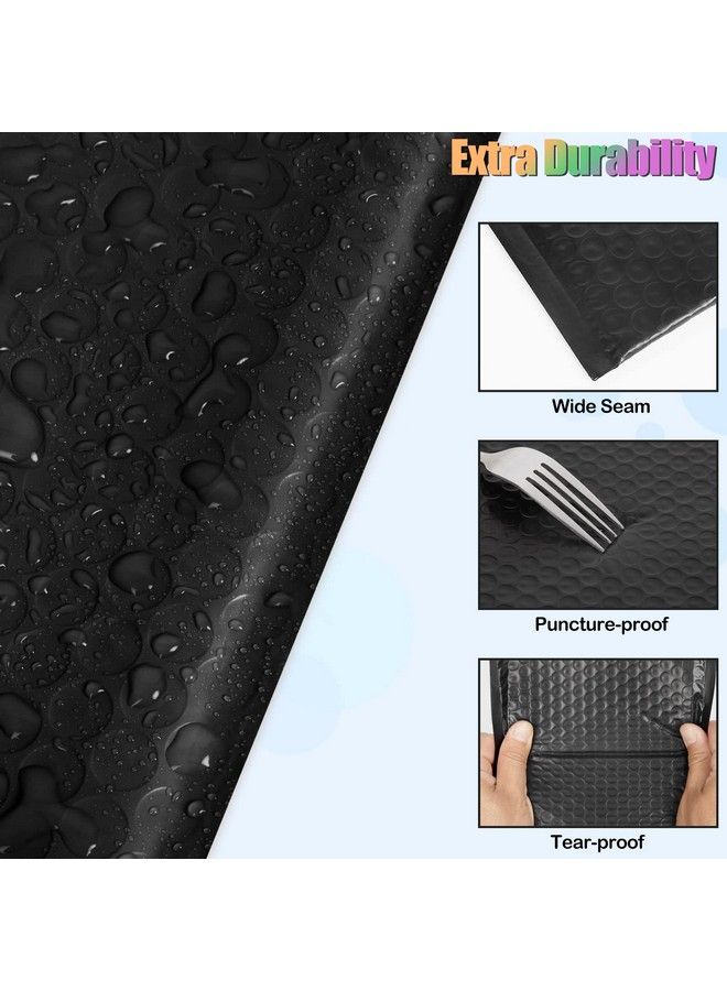6 X 10 Inch Bubble Mailers 50 Pack Selfseal Poly Padded Envelope Waterproof Shipping Bags For Small Business Black