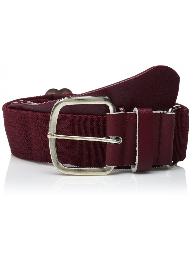 Champion Sports Champion Sports Baseball/Softball Uniform Belt - Comfort Stretch Fit Uniform Belt - Durable Syntex Tab - Adult: 22"-46" - Maroon - Image 1