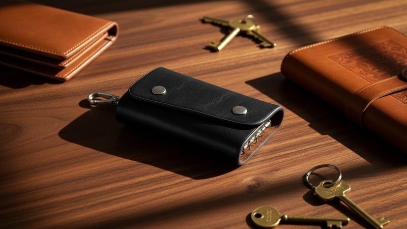 INSTABUYZ Black Key Pouch/Wallet Stylish/Wallet Black Key Pouch/Leather Key-chain - Image 3