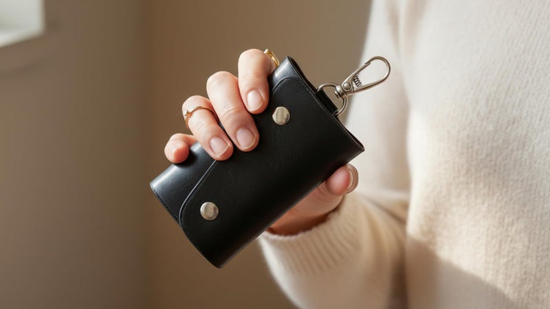 INSTABUYZ Black Key Pouch/Wallet Stylish/Wallet Black Key Pouch/Leather Key-chain - Image 2