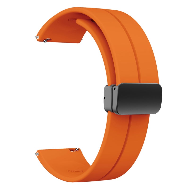 LYSMVIVI Soft Silicone Magnetic Watch Band 22mm 20mm 19mm 18mm 16mm with Quick Release Adjustable Sport Replacement Strap for Men Women - Image 2