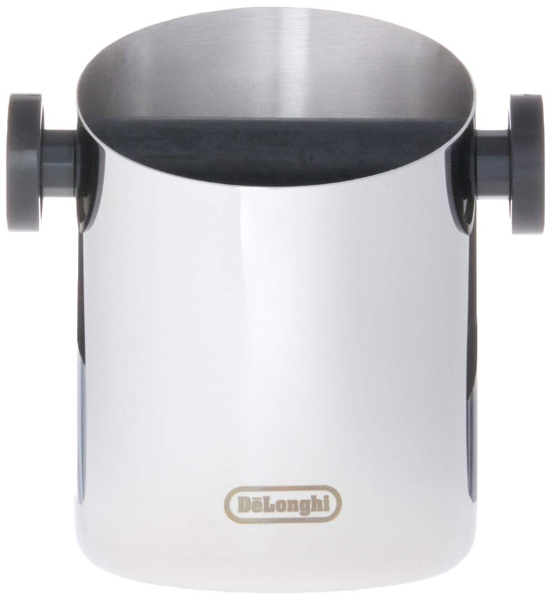 De'Longhi Knock Box for Coffee & Espresso Grounds, Easy & Mess-Free Disposal of Coffee Puck, Removable Bar and Non-Slip Base, Dishwasher Safe, Stainless Steel, 4-inch diameter,Silver - Image 2