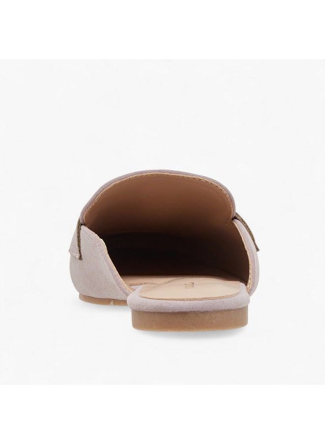 Flora Bella By Shoexpress Women Solid Slip-On Mules with Metal Accent  - Image 5