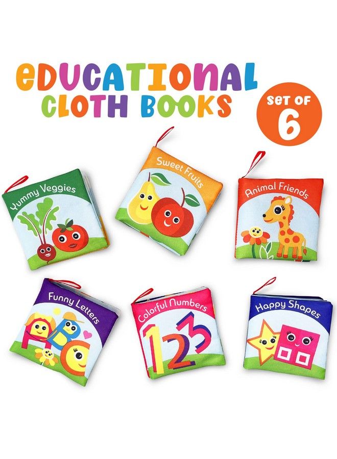BabyBibi Cloth Books For Babies (Set Of 6) Premium Quality Soft Books For Babies. Touch And Feel Crinkle Paper. Cloth Books For Early Children'S Development. - Image 3