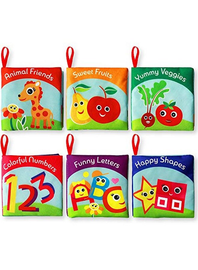 BabyBibi Cloth Books For Babies (Set Of 6) Premium Quality Soft Books For Babies. Touch And Feel Crinkle Paper. Cloth Books For Early Children'S Development. - Image 1