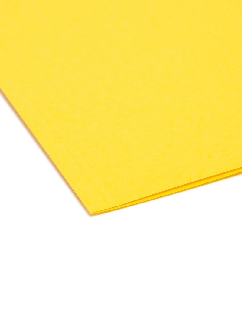 Smead Interior File Folder, 1/3-Cut Tab, Letter Size, Yellow, 100 per Box, Expandable File Folders for Filing Cabinet - Image 4