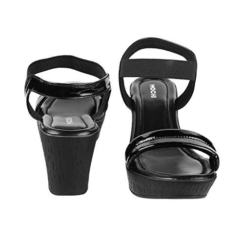 Mochi Womens Synthetic Black Sandals (Size (5 UK (38 EU)) - Image 5