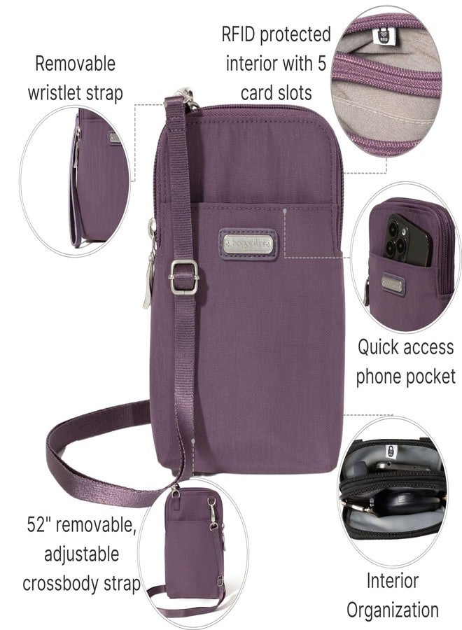 Baggallini Take Two RFID Bryant Crossbody - 5x7.25" Lightweight Small Phone Wallet Crossbody Bag - Nylon Travel Purse - Image 3
