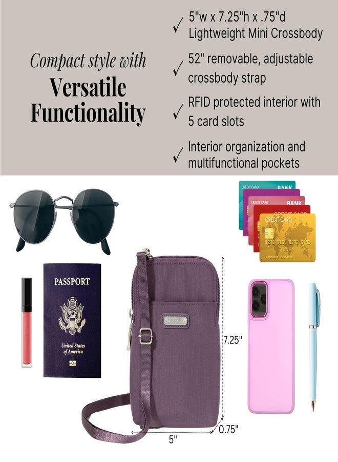 Baggallini Take Two RFID Bryant Crossbody - 5x7.25" Lightweight Small Phone Wallet Crossbody Bag - Nylon Travel Purse - Image 4