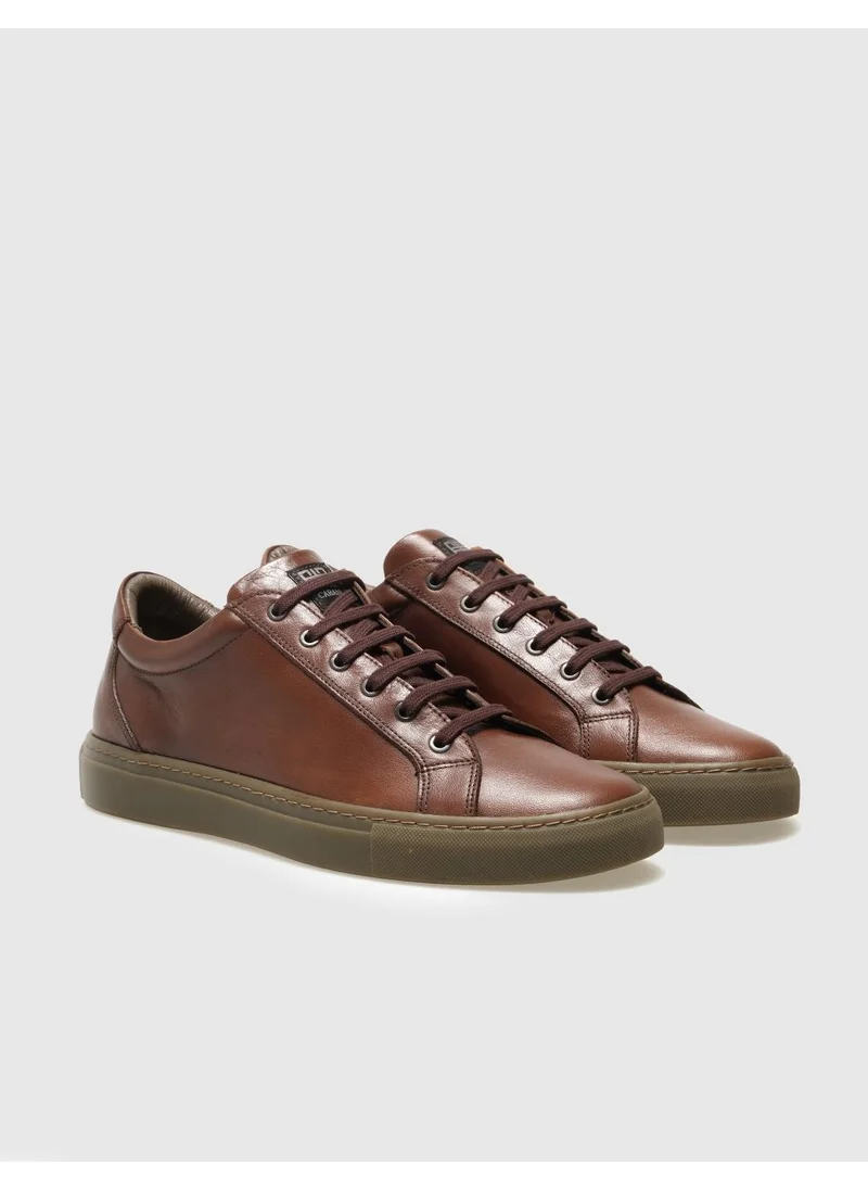 كاباني Leather Tan Lace-Up Men's Sneaker