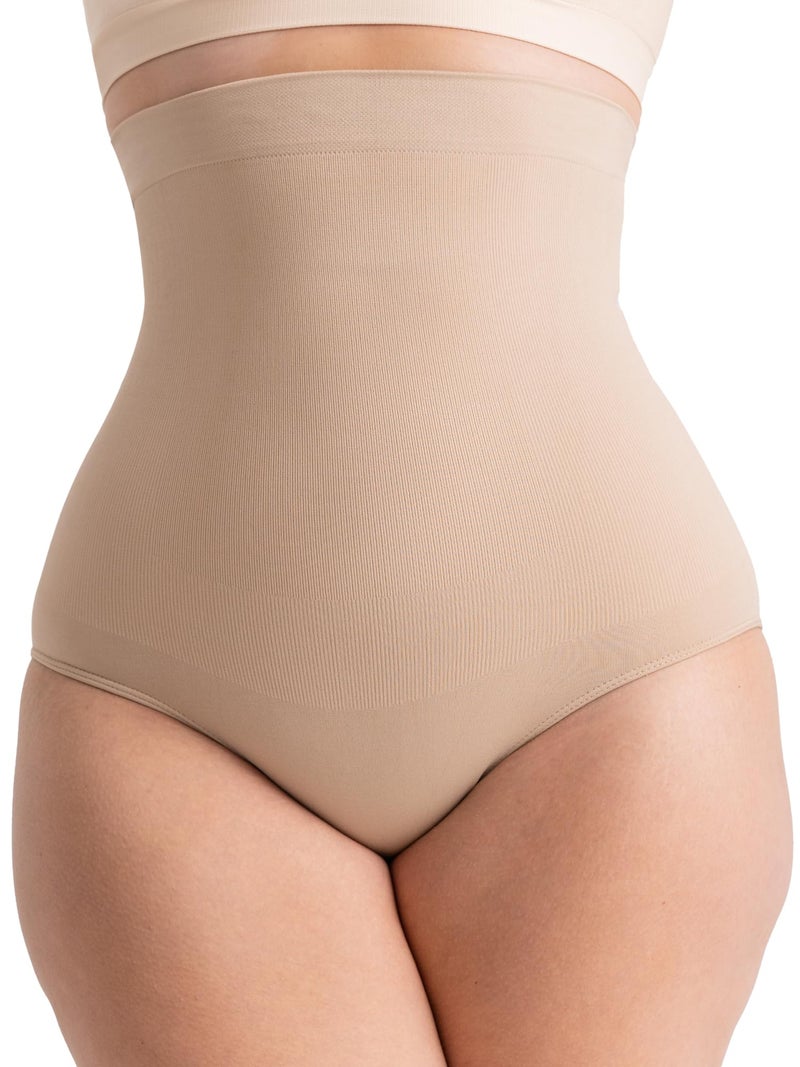 SHAPERMINT شورت شابيرمينت للتحكم في البطن - ملابس داخلية للنساء، شورت تشكيل الجسم للتحكم في البطن للنساء، مقاس كبير بلون بيج - Image 2