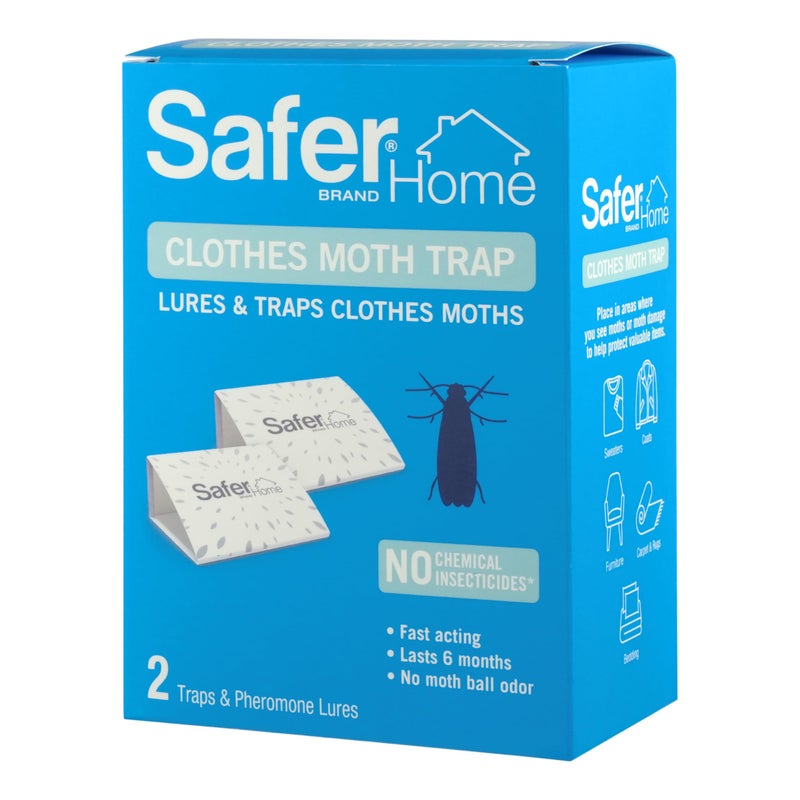 Safer Brand Clothes Moth Alert Trap Lure Trap and Kill Clothes Moths Up to 6 Months Protection Prevent Future Infestations 2 Traps and 2 Lures Included SH07270