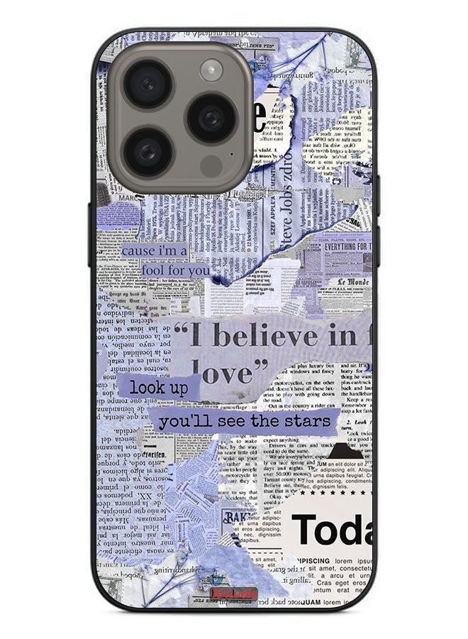 Tolwak Apple iPhone 15 Pro Max Protective Case Cover Newspaper Pieces - Image 2