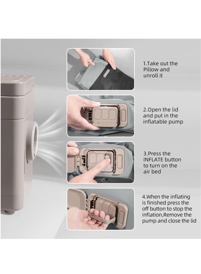 ET-LIFE Car Air Mattress - Upgraded Built-in Automatic Air Pump for Rapid Inflation and Deflation, Portable Foldable SUV Air Mattress for Camping, Vacation, Outdoor, Sleeping, Car Bed Back Seat Load Up to 330lbs, Black - Image 5