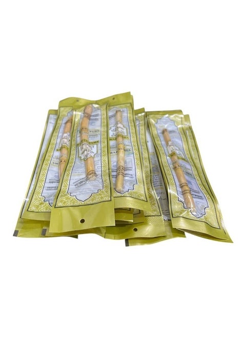 Set of 12 100% Natural Miswak Toothbrushes - Peelable and Chewable Sticks for Whiter Teeth, Organic, Sealed, Maintains Healthy Gums and Teeth.