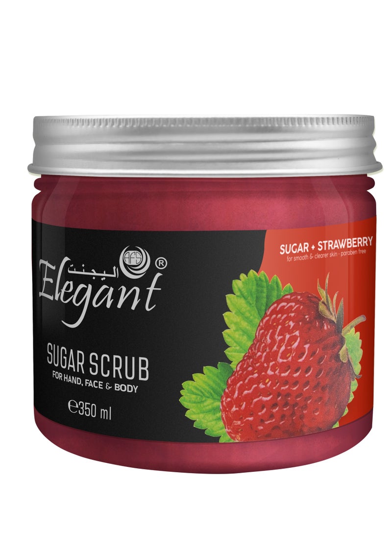 Elegant Elegant Nourishing Sugar Scrub – 350 gm – Sugar + Strawberry - Image 2