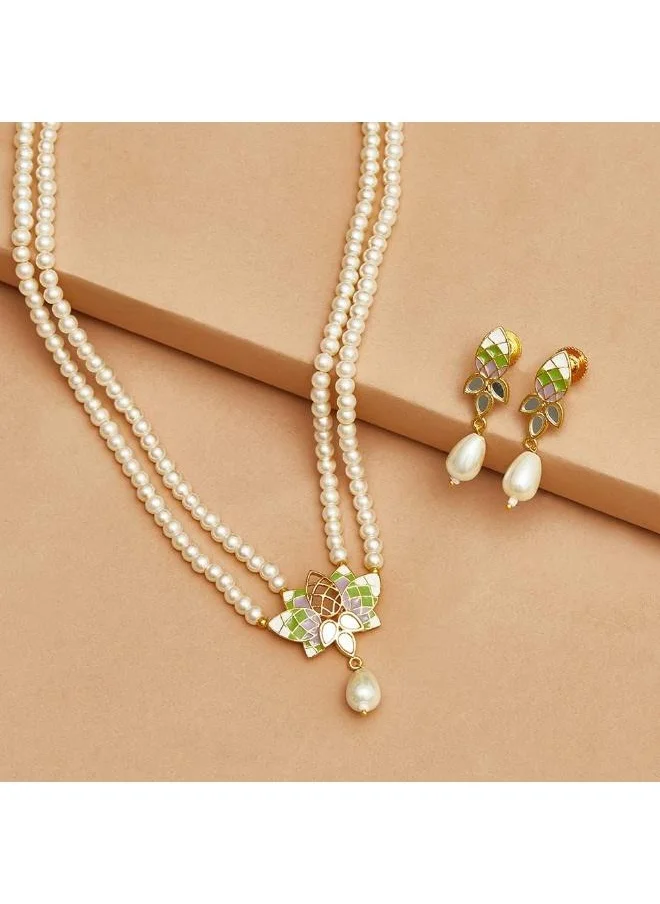 فويلا Festive Hues Pearl Multi Colour Jewellery Set