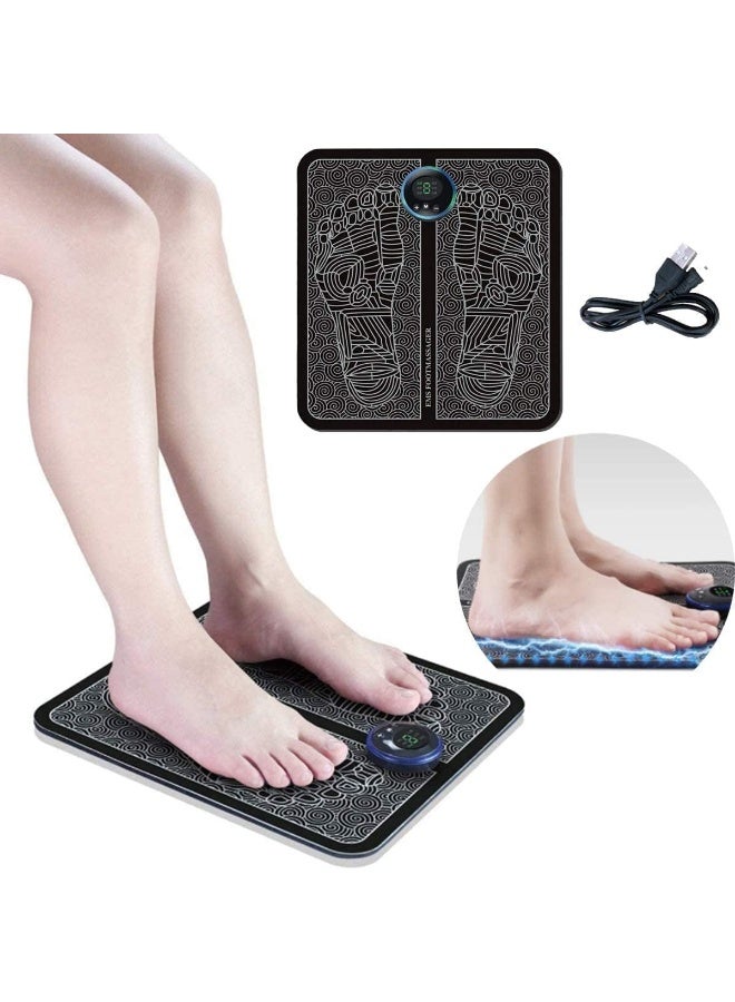 جهاز تدليك القدم الكهربائي مع تحكم عن مستوى شدة تيارات دقيقة مثالي للالم في القدمين والساقين المتعبة موصل بسلك كهربي - Image 1