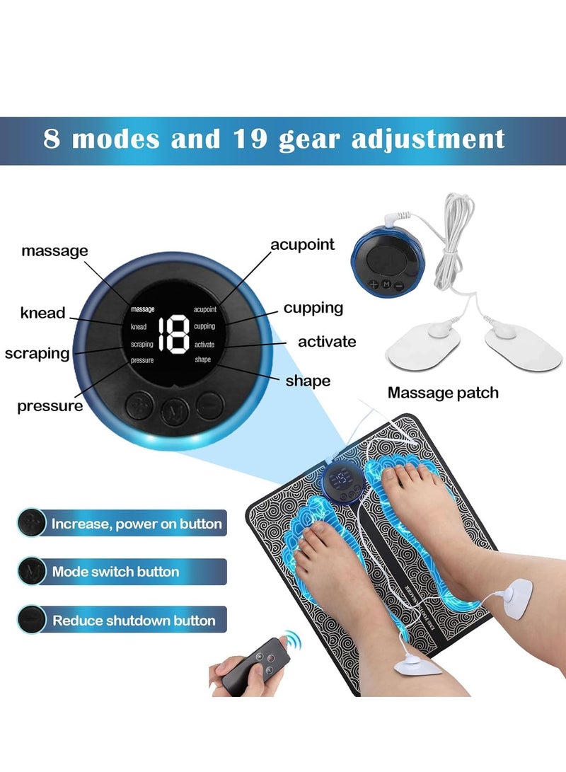 جهاز تدليك القدم الكهربائي مع تحكم عن مستوى شدة تيارات دقيقة مثالي للالم في القدمين والساقين المتعبة موصل بسلك كهربي - Image 4