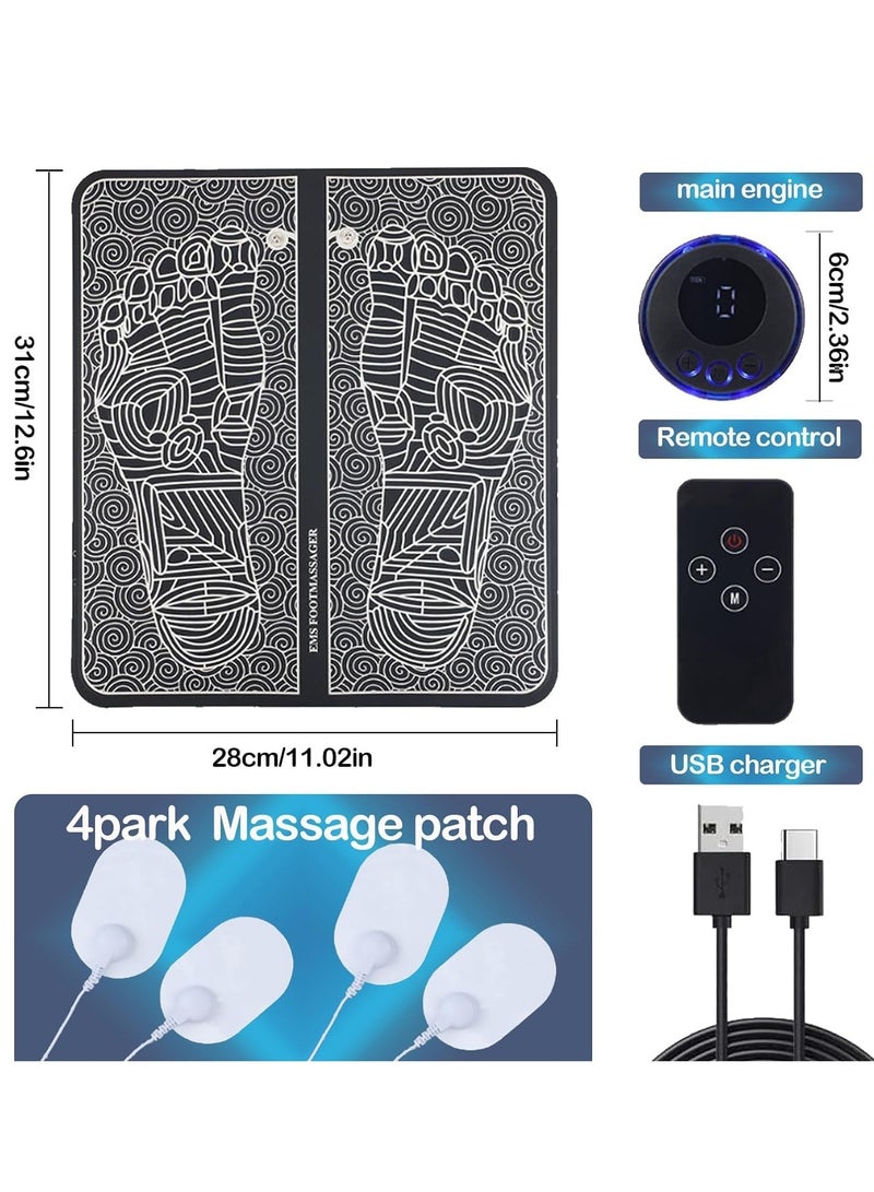 جهاز تدليك القدم الكهربائي مع تحكم عن مستوى شدة تيارات دقيقة مثالي للالم في القدمين والساقين المتعبة موصل بسلك كهربي - Image 3
