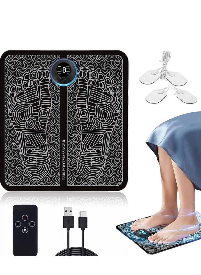 جهاز تدليك القدم الكهربائي مع تحكم عن مستوى شدة تيارات دقيقة مثالي للالم في القدمين والساقين المتعبة موصل بسلك كهربي - Image 2