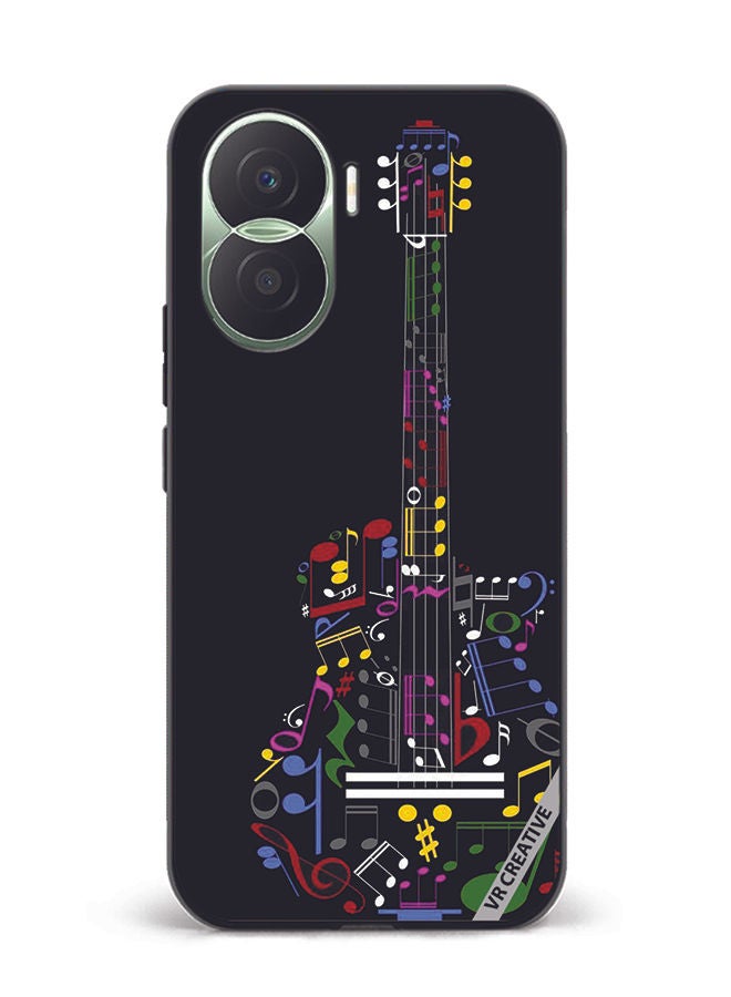 VR CREATIVE Protective Case Cover For Honor Play7T Pro Guitar Design Multicolour - Image 1