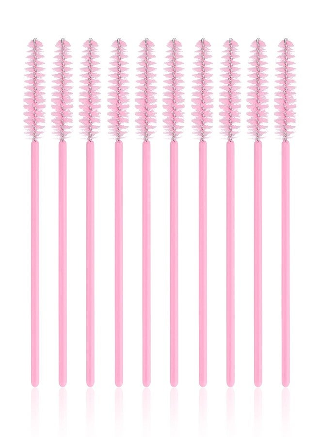 G2PLUS 100PCS Disposable Eyelash Brushes, Adjustable Mascara Wands Makeup Applicator, Lash Spoolies Brushes for Eyelash Extensions and Eyebrows (Baby Pink) - Image 3