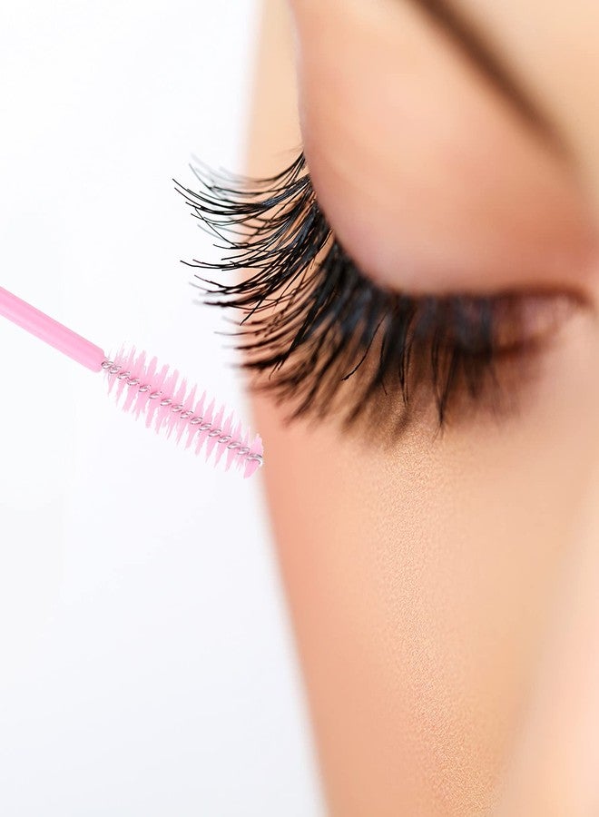 G2PLUS 100PCS Disposable Eyelash Brushes, Adjustable Mascara Wands Makeup Applicator, Lash Spoolies Brushes for Eyelash Extensions and Eyebrows (Baby Pink) - Image 5