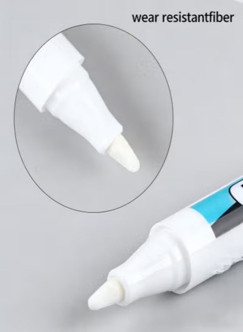 10 عبوات قلم تحديد أبيض، قلم تحديد طلاء أبيض برأس رفيع للغاية 1 مم، دائم للصخور الخشبية، البلاستيك، الجلد، الزجاج، الحجر، المعدن، القماش، السيراميك، القماش، الإطارات، مقاوم للماء، زيتي، سريع الجفاف، قلم تحديد مضاد للبهتان (أبيض) - Image 5