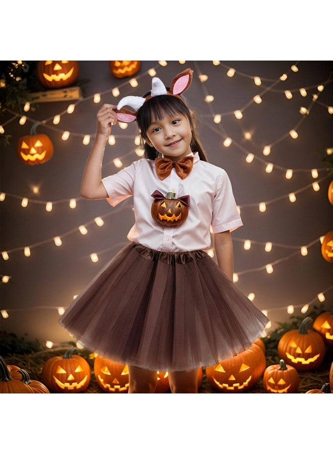Jmkcoz Goat Costume Tutu Set, Goat Ears And Horns Headband Tail Bowtie Tutu Fancy Animal Costume For Halloween Cosplay Dress Up Party - Image 4