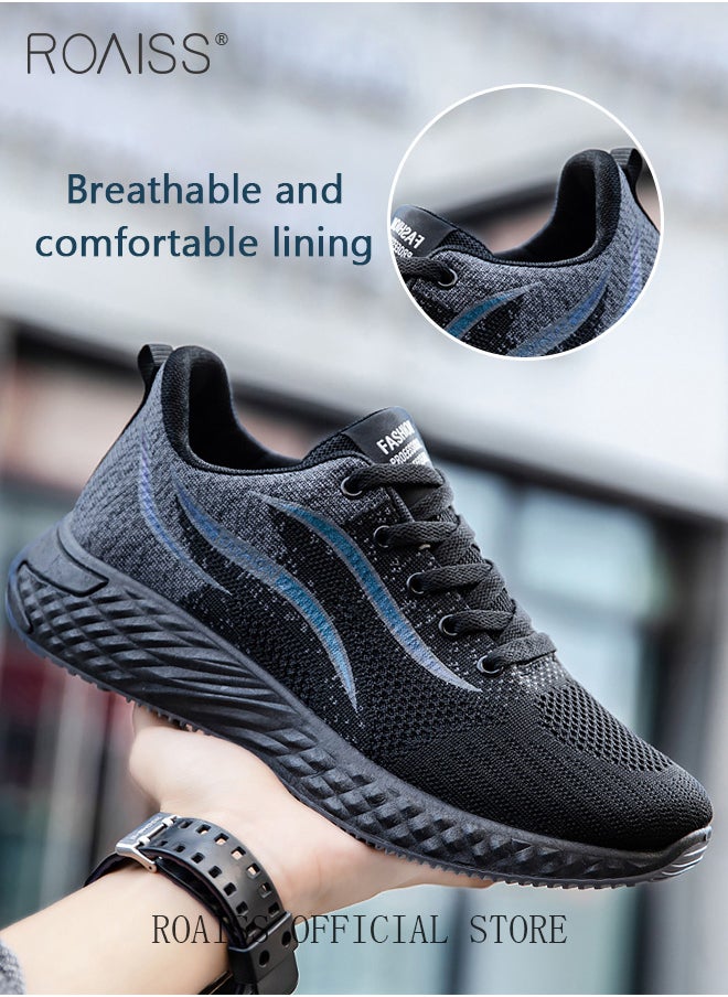 Mesh Men's Casual Sports Shoe Breathable Running Shoes for Men Light Outdoor Hiking Shoes for Men Comfortable Tennis Shoe