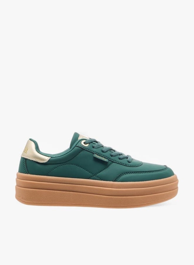 SAMBA Womens' Panelled Lace-Up Sneakers - Image 1