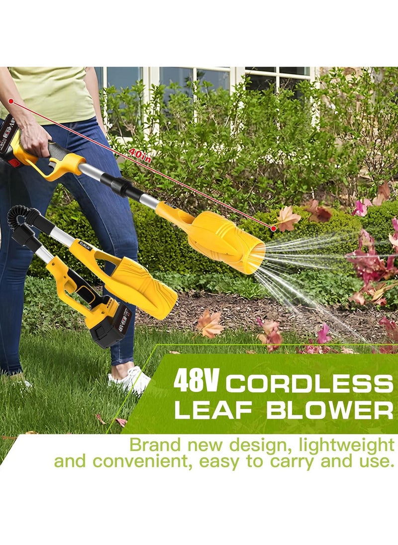 ELIKLIV ELIKLIV Cordless Leaf Blower, 48V Electric Cordless Leaf Blower, Continuously Variable Speed, 520CFM/150MPH Lightweight Leaf Blower for Patio Cleaning, Lawn Care, Yard, Garage  - Image 3