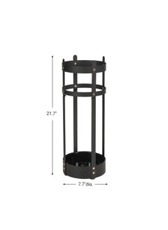 SONGMICS Black Songmics Steel Umbrella Stand Round Umbrella Holder Rack 77Dia X 60Cm With Removable Drip Tray For Entryway Office Stable Easy Assembly Black Uluc28Bk  - Image 4