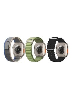 vesus 3Pack for Apple Watch Band 49mm 45mm 44mm 42mm Alpine Loop Band, Trail Band, Ocean Band 