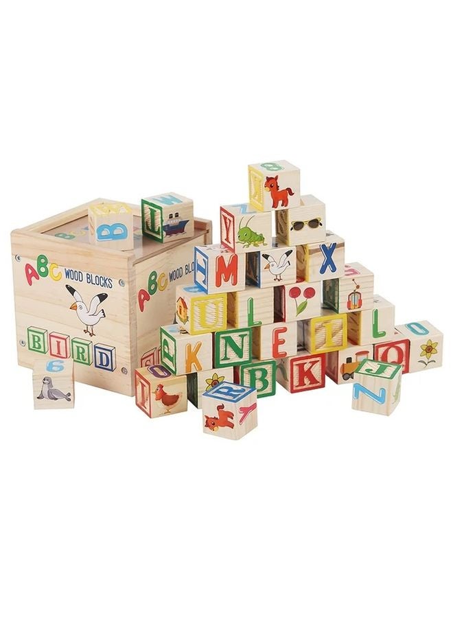 1pc Wooden Alphabet Blocks Educational Toys With Numbers Safe Colorful Gift - Image 5