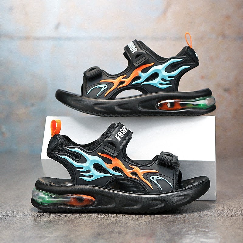 Children'S Sports Shoes, Boys' Sandals, Style, Medium And Large Children'S Soft-Soled Children'S Open-Toe Air-Cushion Beach Shoes - Image 5