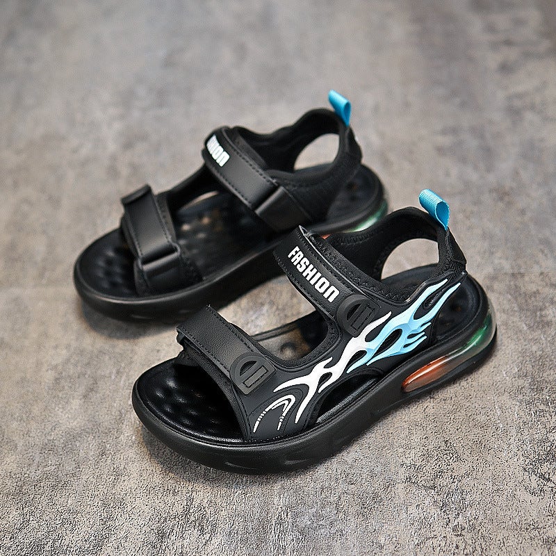 Children'S Sports Shoes, Boys' Sandals, Style, Medium And Large Children'S Soft-Soled Children'S Open-Toe Air-Cushion Beach Shoes - Image 2