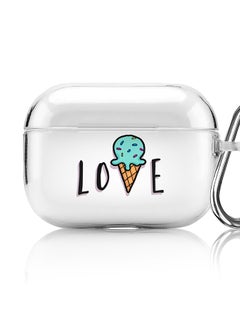 Classic Clear printed Case for Apple AirPods Pro 2nd Generation Thin Transparent Cover [Designed for Apple AirPods Pro 2nd Generation] - LoveIcecream Cone
