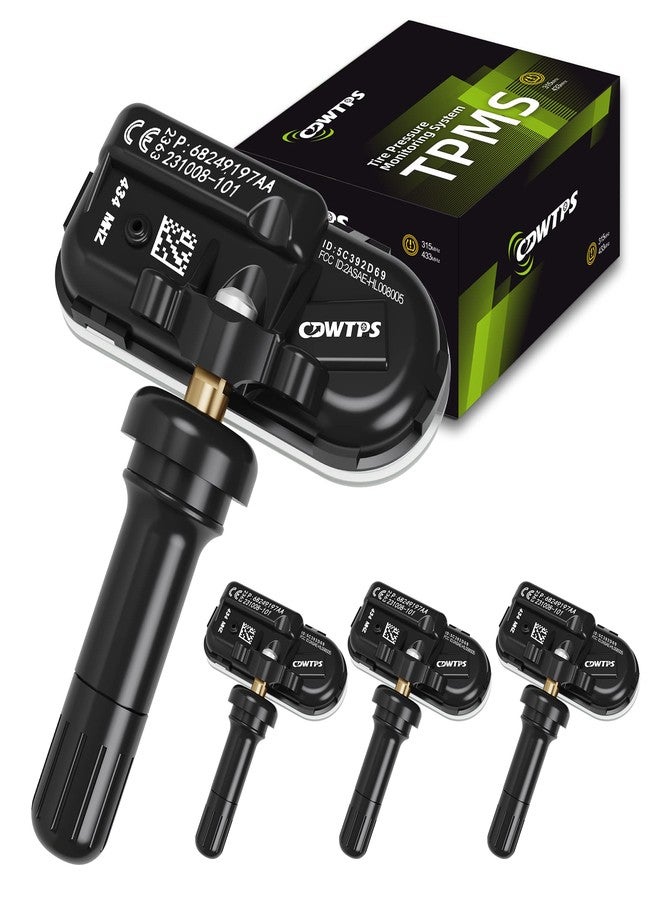 CDWTPS TPMS Sensor, 434MHz Tire Pressure Monitor System for 4-Pack 2014-2021 Dodge RAM/Jeep Cherokee Replaces# 68249197AA - Image 1