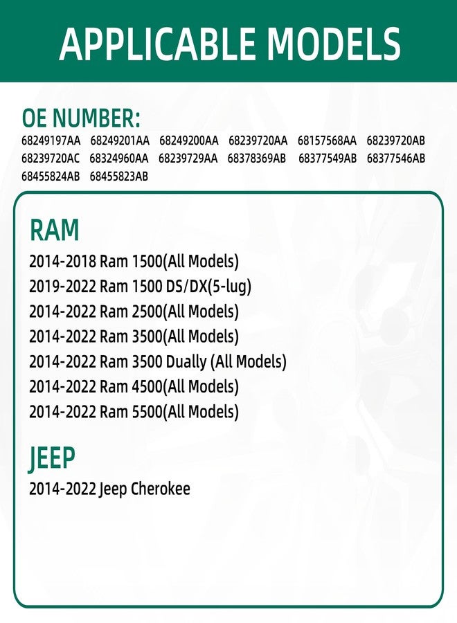 CDWTPS TPMS Sensor, 434MHz Tire Pressure Monitor System for 4-Pack 2014-2021 Dodge RAM/Jeep Cherokee Replaces# 68249197AA - Image 2