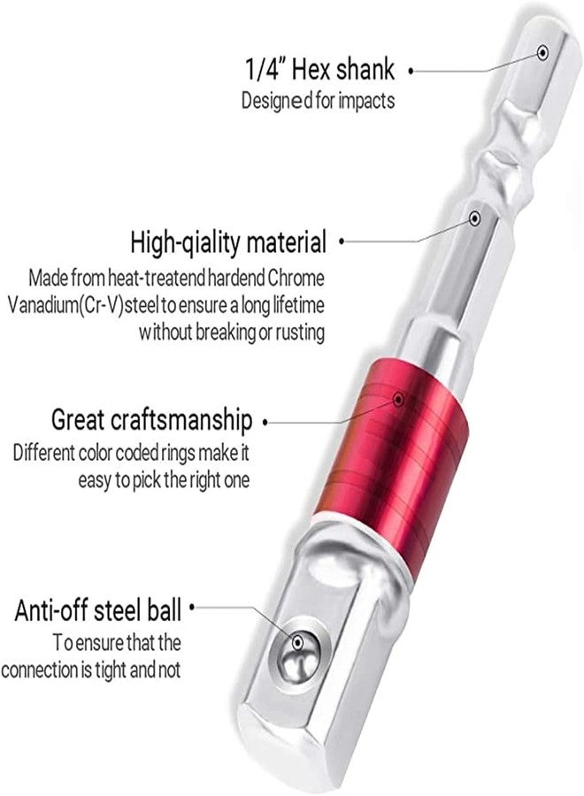 Inditrust Wrench Socket Adapter Drill Bit Hex Shank 1/2"SD Drill Impact Power Socket Extension Bit Nut Driver Square Drive Converter Adaptor (1 piece) - Image 2