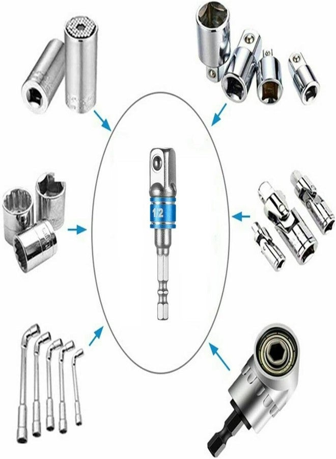 Inditrust Wrench Socket Adapter Drill Bit Hex Shank 1/2"SD Drill Impact Power Socket Extension Bit Nut Driver Square Drive Converter Adaptor (1 piece) - Image 3