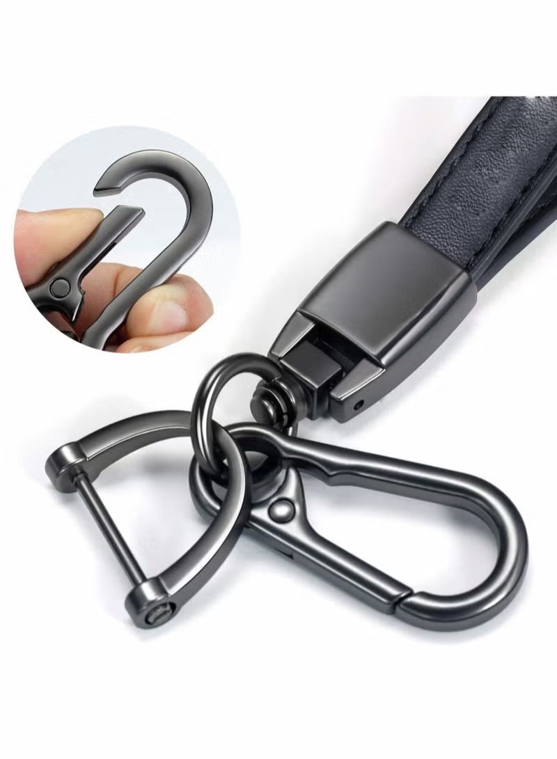 Bikte جلد طبيعي مفتاح سلسلة دعوى لسيارة جيب فوب سلسلة المفاتيح رانجلر بوصلة شيروكي المتمرد باتريوت جراند كوماندر - Image 3