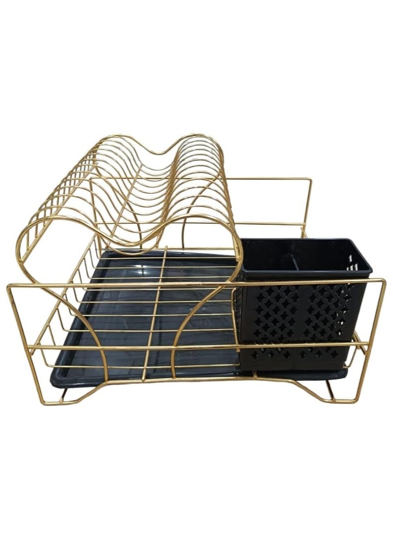 Tiba American model full metal kitchen dish drainer with scratch-resistant gold plating and anti-rust  - Image 5