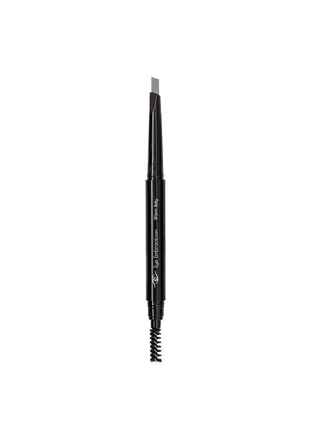 Eye Embrace Warm Betty: Light Gray Eyebrow Pencil – Waterproof, Double-Ended Automatic Angled Tip & Spoolie Brush, Cruelty-Free - Image 1