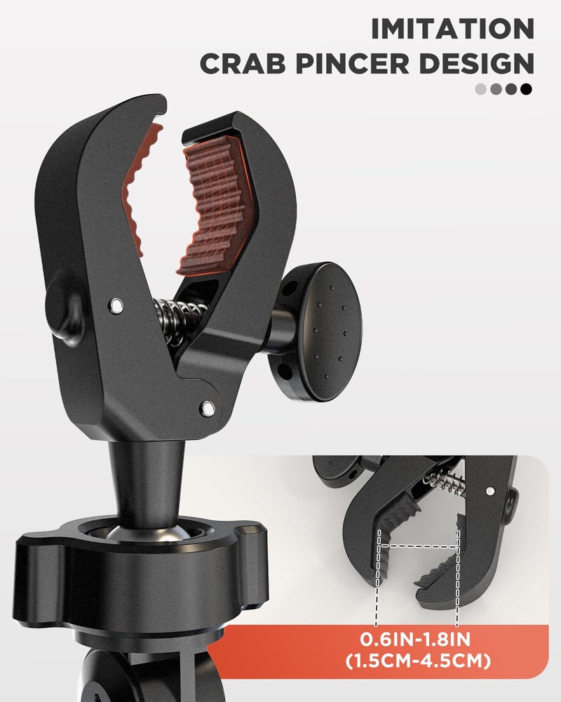 IPOW Rearview Mirror Phone Holder for Car 360Â°Rotatable and Retractable, Auto Clamp Car Phone Mount with Multi-Angle Adjustment Compatible with All 4-7 Inch Phones - Image 2